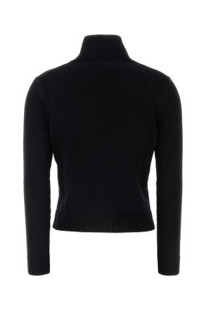 Balenciaga Womens Black Wool Blend Sweater Exterior: Cashmere Maglieria