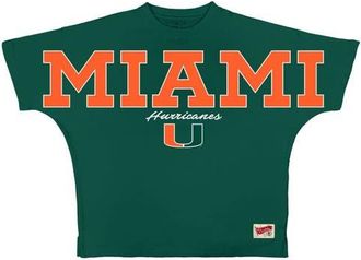 Pressbox Womens Pressbox Green Miami Hurricanes Flannigan Oversized T-Shirt at Nordstrom, Size Xx-Large