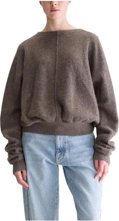 Bellerose Derny 62 Ronde hals Breiwerk - Dames - Ronde hals truien - Bruin - S - Wol - Truien & Vesten