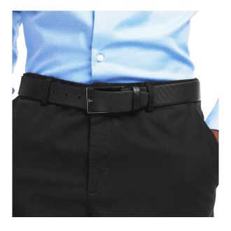 HUGO BOSS Heren Carmello Leren Dress Belt (Zwart)