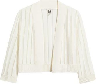 Anne Klein Sheer Stripe Shrug in White Dove at Nordstrom, Size X-Large P