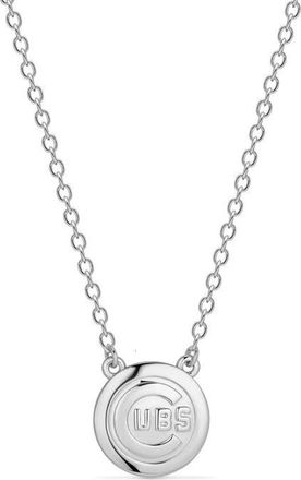Luv AJ x The MLB Chicago Cubs Logo Charm Necklace in Silver at Nordstrom