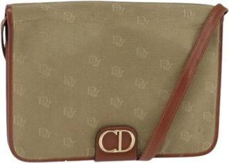 Dior Pre-owned Nylon Schoudertas - Dames - Vintage Schoudertas - Beige - ONE Size - Nylon - Vintage