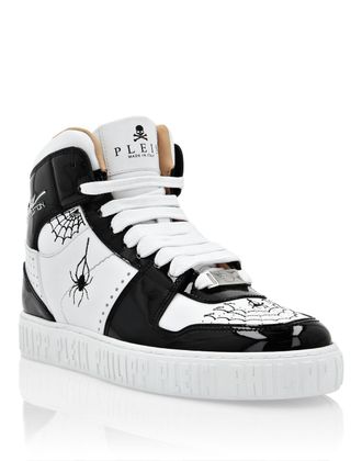 Philipp Plein Leather Hi-Top Sneakers