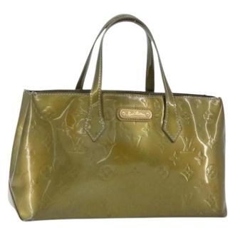 Louis Vuitton Pre-owned Handbags, female, Green, Size: ONE SIZE Pre-owned Vintage Patent Leather Hand Bag