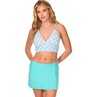 Cabana Life Classic Swim Skirt in Aqua at Nordstrom, Size X-Small