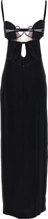 Nensi Dojaka Womens Black Viscose Long Dress