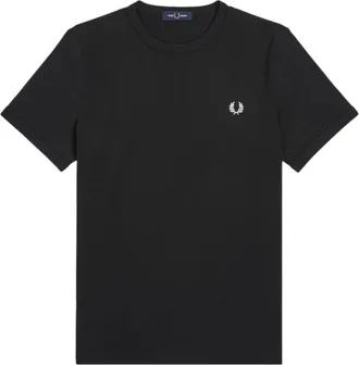 Fred Perry Hombre, Camisetas, Negro, Talla: XL