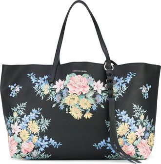 Alexander McQueen Borsa a mano a fiori - Nero