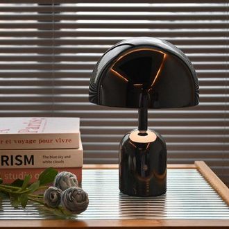 OEM L&aacute;mpara De Noche Led Recargable Con Forma De Seta - L&aacute;mpara De Mesita De Noche Decorativa Y Creativa L&aacute;mpara De Escritorio Ambiental (negra)