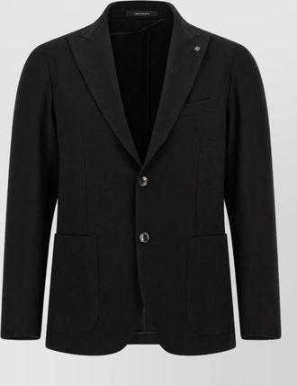 Tagliatore virgin wool blend single-breasted blazer