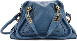 Chlo&eacute; Paraty Top Handle Bag Leather Medium satchel - Blauw