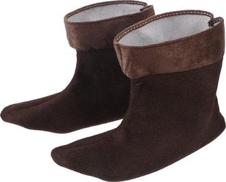 Generic MenS Warm Rain Boot Socks Liner, Thermal Fleece Boot Liners for Work, Thick Cotton Waterproof Shoe Inserts, Size L for Uk 9-10, Suitable for Outdoor a