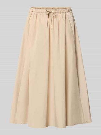 Stefanel Midirock mit Eingrifftaschen und Kordelzug in Sand, Gr&ouml;&szlig;e XL