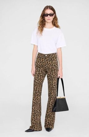 Anine Bing Hugh Jean in Black /Brown Leopard at Nordstrom, Size 30
