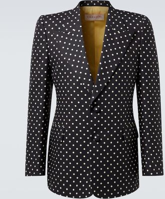 Valentino Blazer in seta a pois