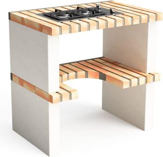 Movelar Nazca Teka Efx 30.1 2g Para Barbacoa De Obra Prefabricada (blanco, Naranja - 86,5 X 58 X 58 Cm) - Uso En Exteriores - Movelar