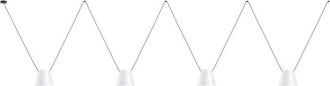 Leds - C4 Leds-c4 Attic - L&aacute;mpara Colgante Decorativa De Techo Blanco Mate Negro Mate 4x E27 / 75cm X 400cm