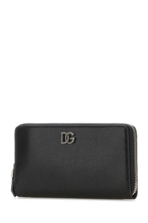 Dolce & Gabbana Mens Black Leather Wallet Nero Vitello Portafogli