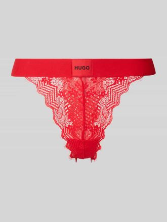 HUGO BOSS String aus femininer Spitze Modell STRING RL LACE in Rot, Größe XL
