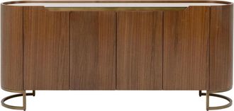 Kare Design Aparador 180 x 80 cm 4 puertas de madera marr&oacute;n