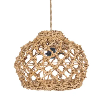 Bazar Bizar L&aacute;mpara colgante de hoja de pl&aacute;tano en marr&oacute;n 35x35x27 cm