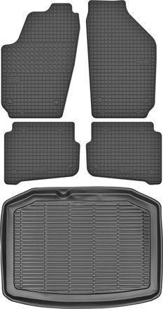 OEM Juego De Alfombrillas De Goma Para Coche Y Maletero Para Seat Ibiza Iii Hatchback (2002-2008)