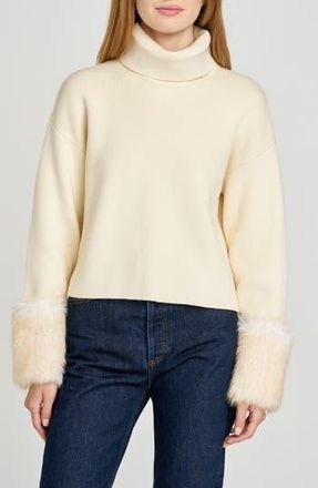 Wayf Rebecca Turtleneck Sweater in Cream at Nordstrom Rack, Size X-Small