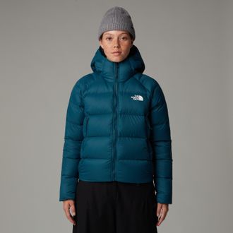 The North Face Womens WomenS Crop 550 Down Hoodie Jacket - Teal Nylon - Size X-Large