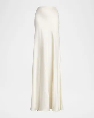 Ralph Lauren Collection Masina Stretch Satin Skirt