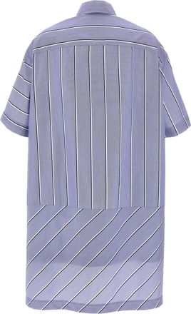 J.W.Anderson Patchwork Striped Shirt Dress - Purple