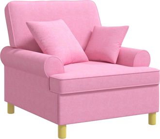 vidaXL Sill&oacute;n Xl Con Cojines Rosa Tela Vidaxl