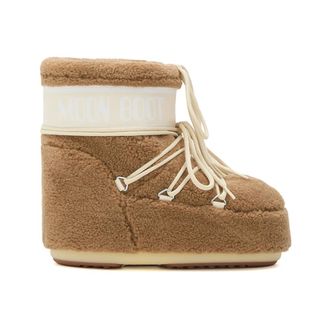 Moon Boot Moon Boot, Winter Boots, female, Brown, Size: 9 US Icon Low Fleece Boots