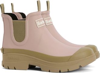 Barbour Nimbus Waterproof Chelsea Rain Boot in Gardenia Pink/Bleached Olive at Nordstrom, Size 10