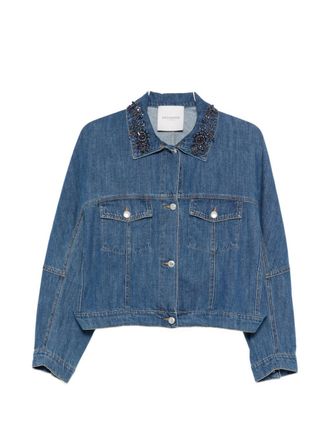 Ermanno Scervino Womens Embroide blue Jacket