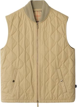 Burberry 25 Quilted Gabardine Gilet Beige 81101811
