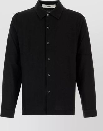 S&eacute;fr crepe sense shirt long sleeves cuffs