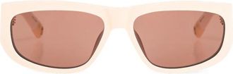 Jacquemus Zonnebril met Logo - Dames - Zonnebrillen - Beige - ONE Size - Accessoires