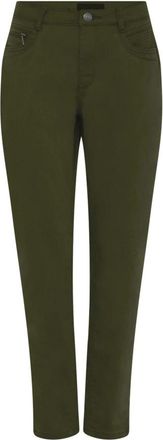 C.Ro Donkergroene klassieke broek - Dames - Slim Fit Broeken - Groen - 4XL - Broeken