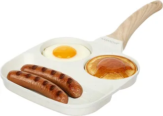 KASANOVA Padella 2 scomparti tondi e grill Mini Mania crema