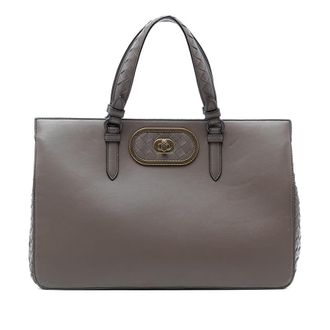 Bottega Veneta Pre-owned Bottega Veneta Intrecciato Trimmed Leather Ellittica Tote Ladies YW399Y45B1O1OH4T