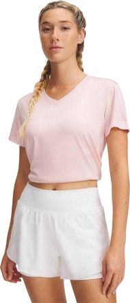 Under Armour T-shirt met gedraaide V-hals en losse pasvorm voor dames (Baby Roze)