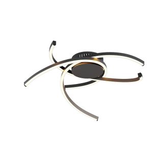 Lindby Lindby L&aacute;mpara De Techo Led katris En Negro Aluminio