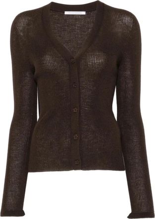 Cecilie Bahnsen Folke Cardigan - Dames - Vesten - Bruin - S - Truien & Vesten
