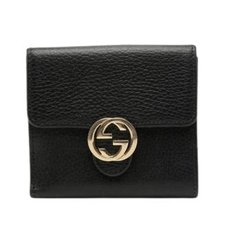 Gucci Pre-owned Wallets, female, Black, Size: ONE SIZE Pre-owned Interlocking G Leather Wallet