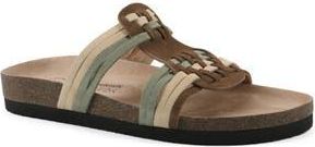 White Mountain Halicore Slide Sandal in New.chestnut/Multi/Suede at Nordstrom Rack, Size 11