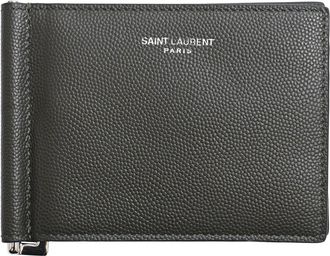 Saint Laurent Black Leather Money Clip Bifold Wallet (Authentic Pre-Loved)