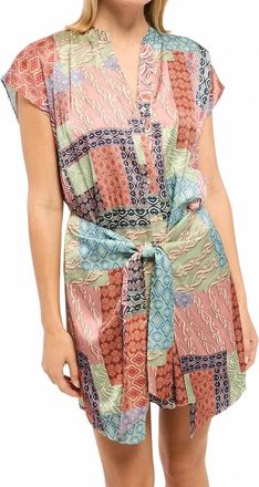 Misa Mika Dress In Oasis Patchwork