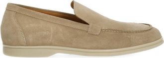 Berwick 1707 Beige Round Toe Suede Loafers