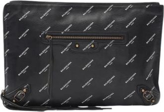 Balenciaga Pre-owned Clutches, female, Black, Size: ONE SIZE Pre-owned Leather clutches